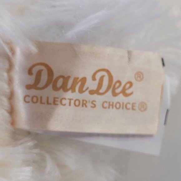 Dan Dee Bunny Rabbit 8" White Pink Bow Soft Eye Plush Stuffed Animal Easter - Picture 7 of 8